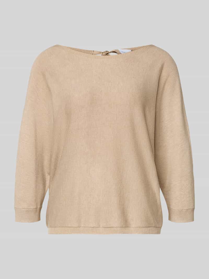 Sweter z dzianiny z mieszanki wiskozy z wiązaniem z tyłu