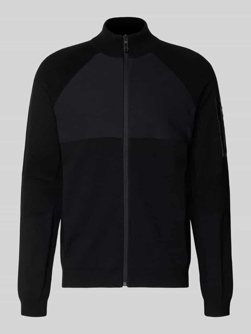 Kurtka z dzianiny o kroju regular fit z mieszanki wiskozy model ‘TOUR HY’