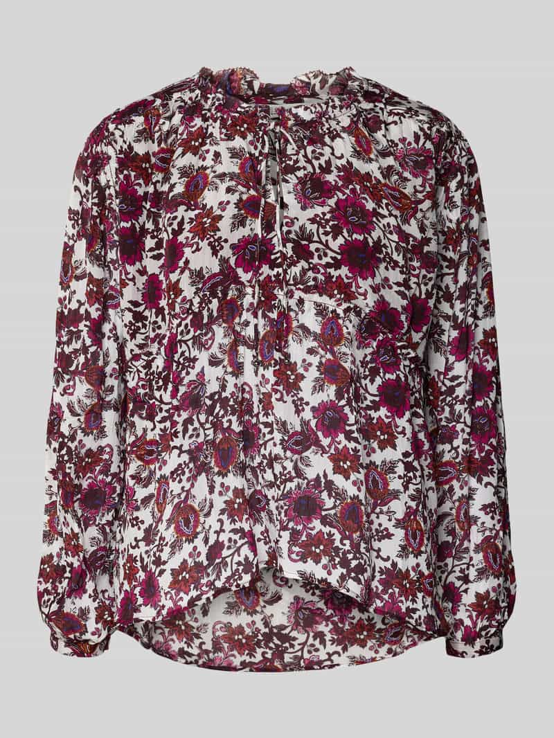 Bluzka z długim rękawem o kroju oversized z czystej wiskozy model ‘LUCILA’