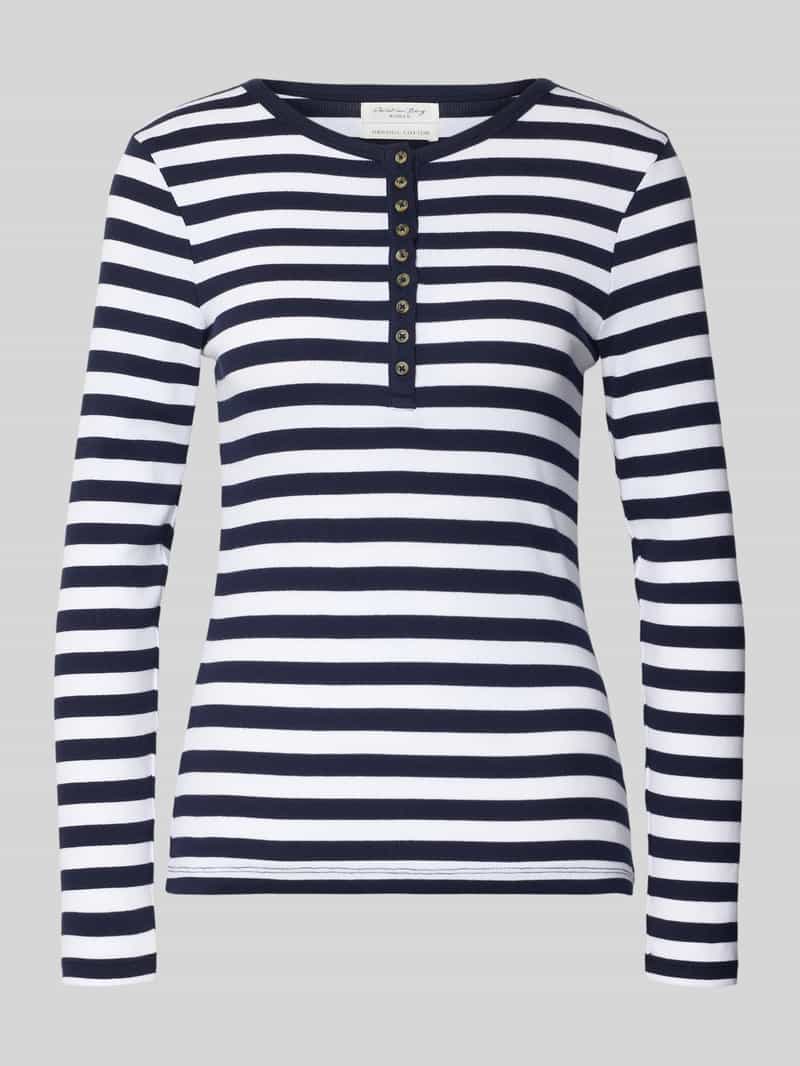 Bluzka z długim rękawem i krótką listwą guzikową