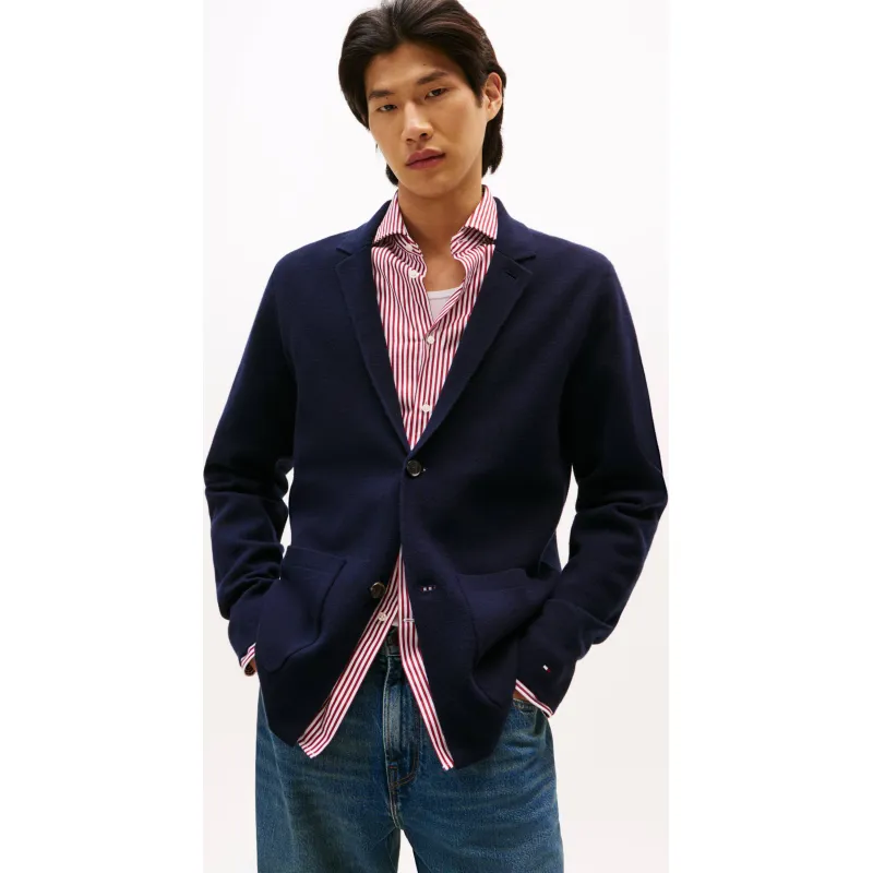 Tommy Hilfiger Wełniany kardigan | Regular Fit