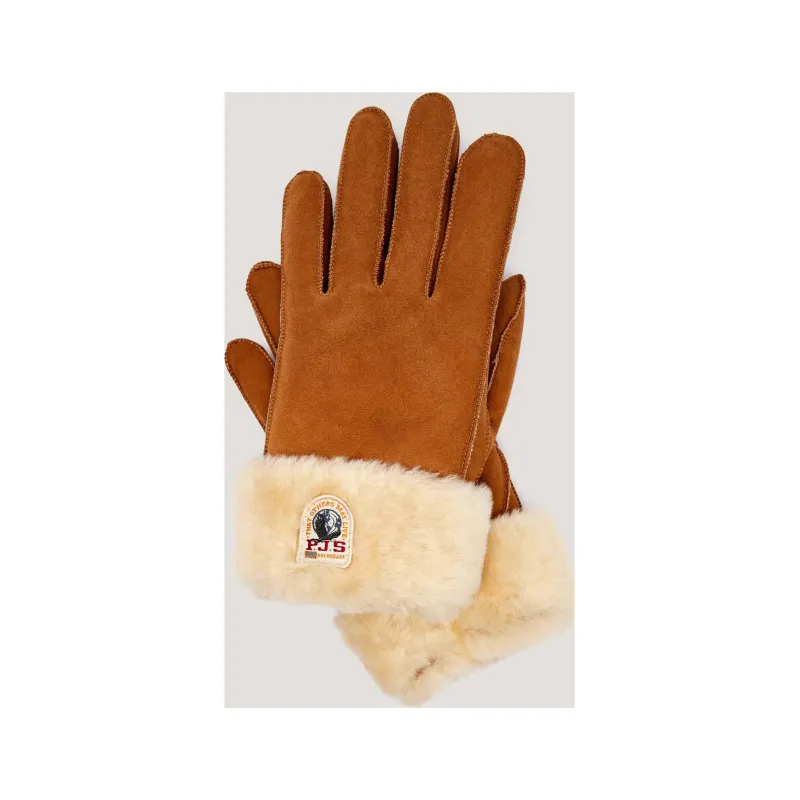 PARAJUMPERS Skórzane rękawiczki | shearling