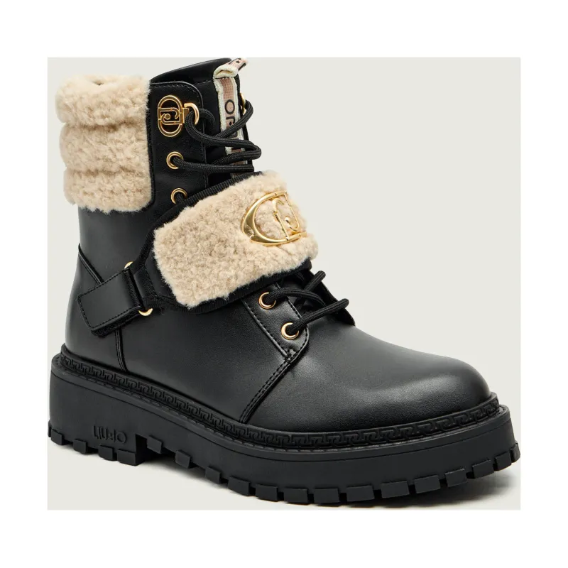 Liu Jo Skórzane botki RUMI 40 | shearling