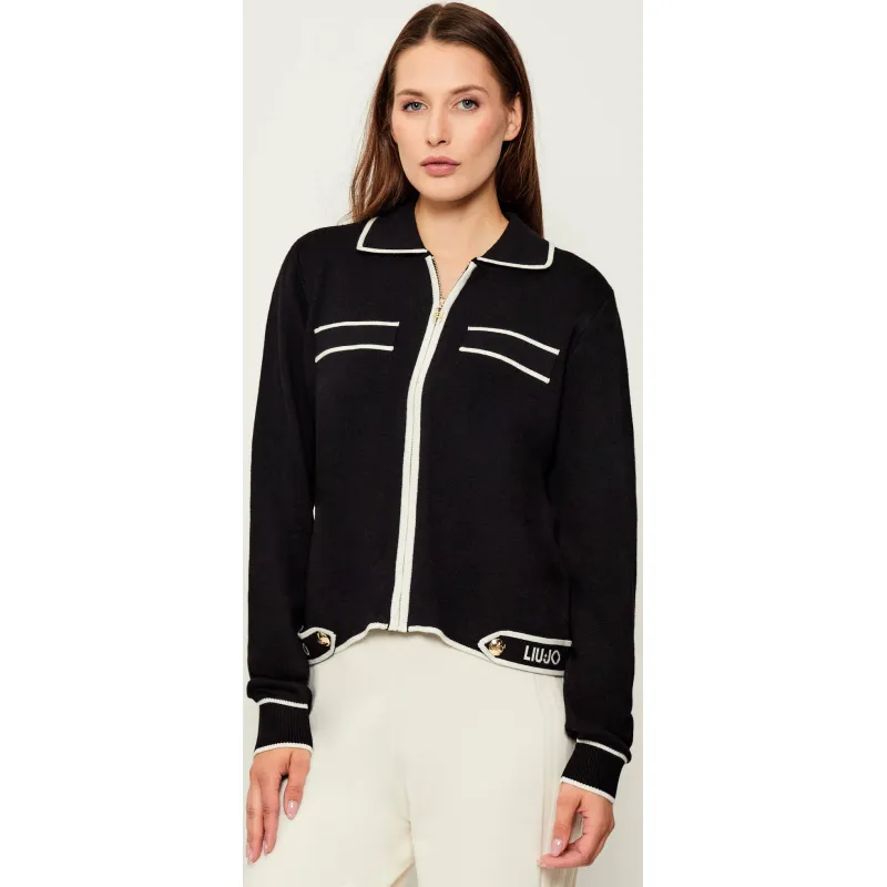 Liu Jo Sport Sweter | Regular Fit | z dodatkiem jedwabiu