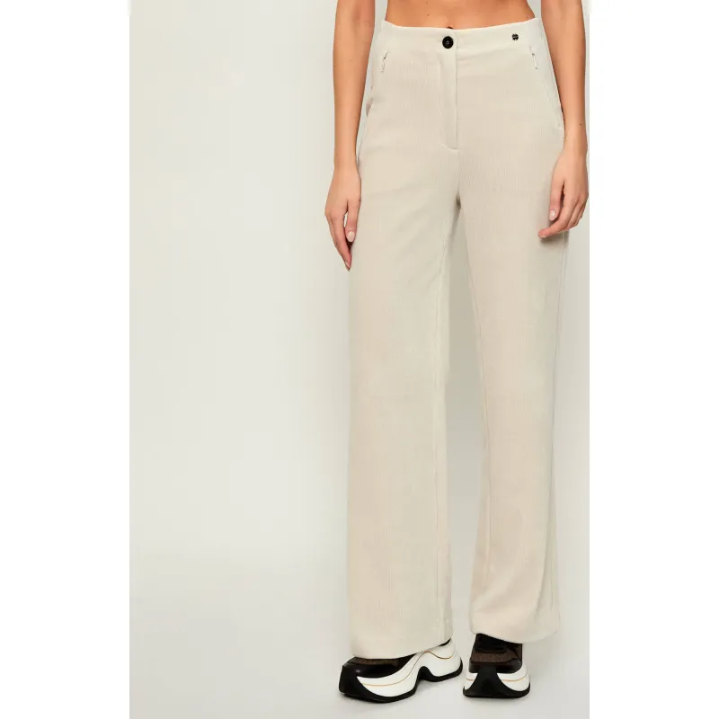 Marc Cain Sztruksowe spodnie WELKOM Relaxed fit high waist
