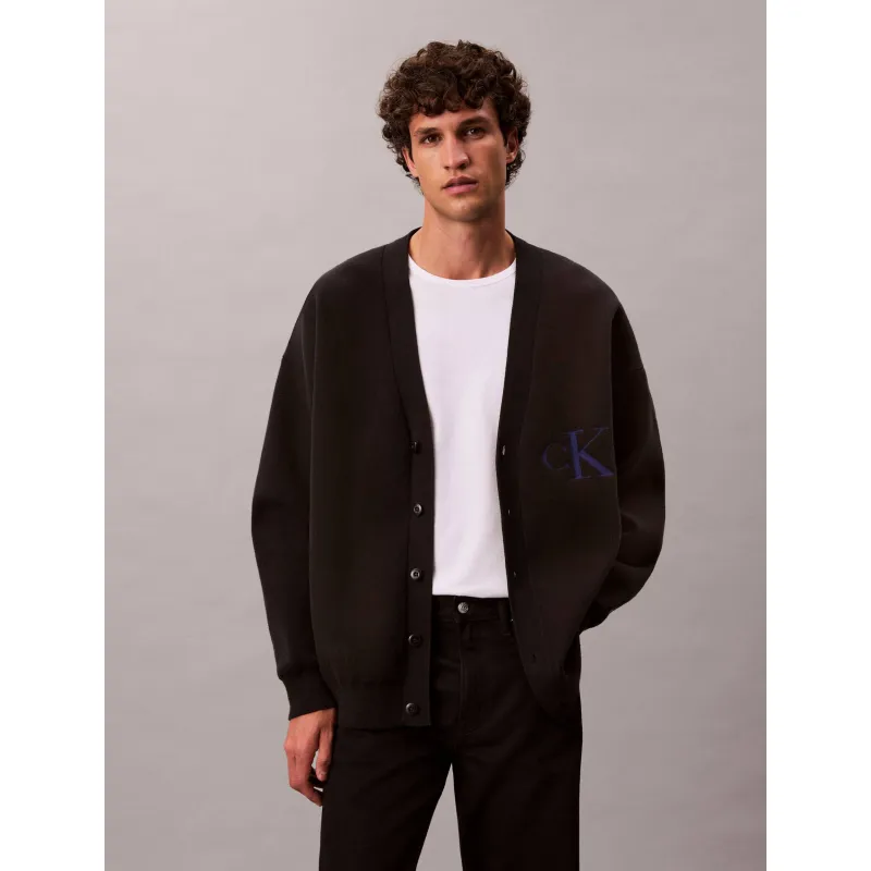 Calvin Klein Jeans Kardigan | Loose fit | z dodatkiem kaszmiru