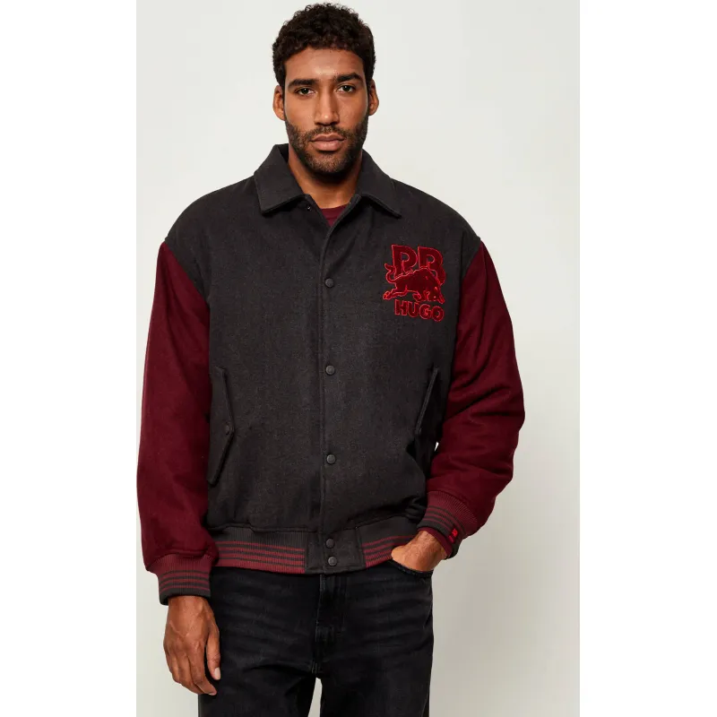 HUGO Kurtka bomber Blaine | HUGO X RACING BULLS | Loose fit | z dodatkiem wełny