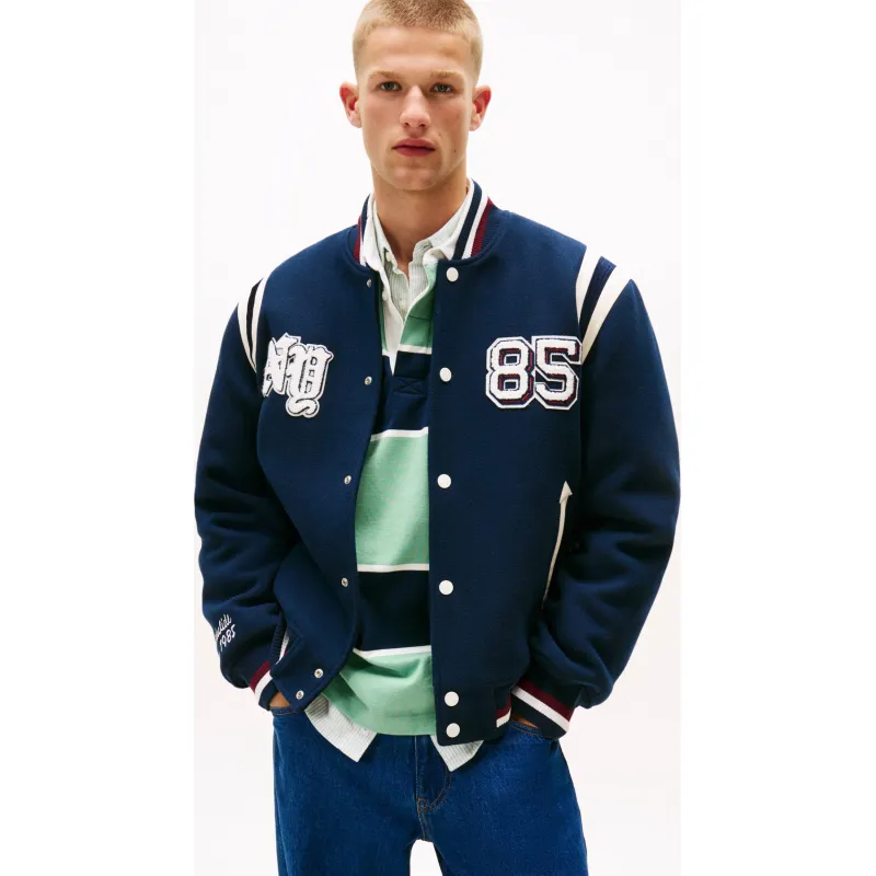 Tommy Jeans Kurtka bomber VARSITY | Regular Fit | z dodatkiem wełny