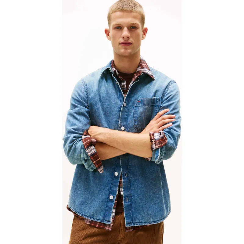 Tommy Jeans Jeansowa koszula Regular Fit