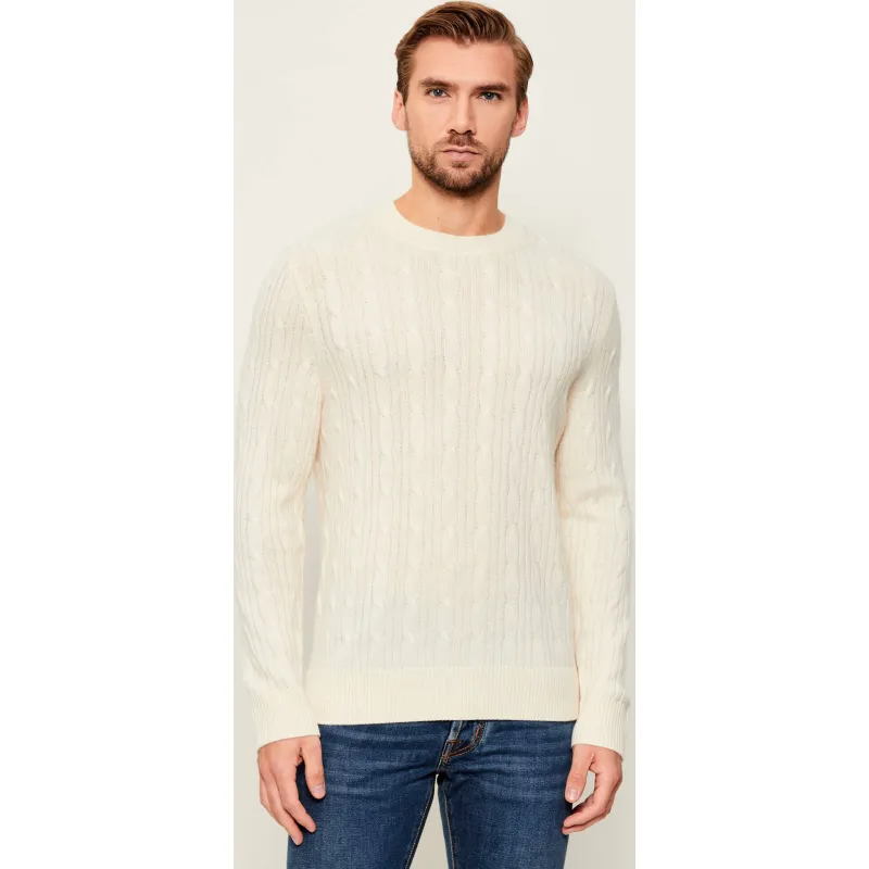 BOSS BLACK Wełniany sweter H-Hetico Regular Fit z dodatkiem kaszmiru