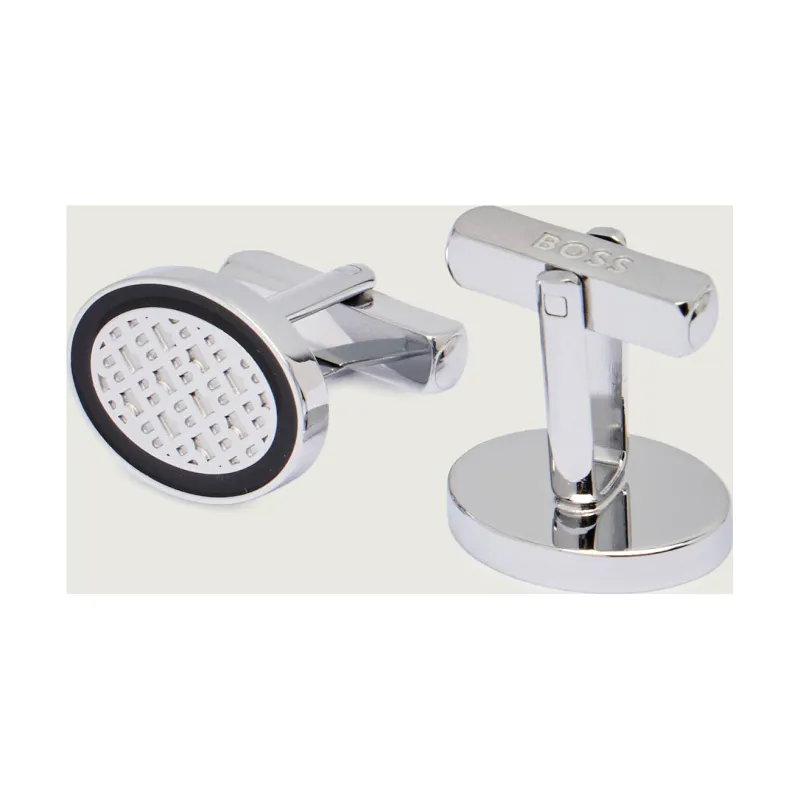 BOSS BLACK Spinki do mankietów B-OVALMONO