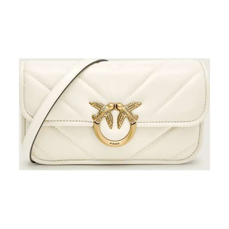 Pinko Skórzana torebka na ramię LOVE BOX