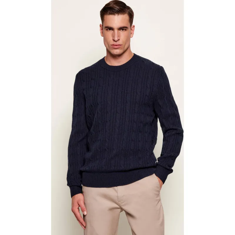 BOSS BLACK Wełniany sweter H-Hetico Regular Fit z dodatkiem kaszmiru