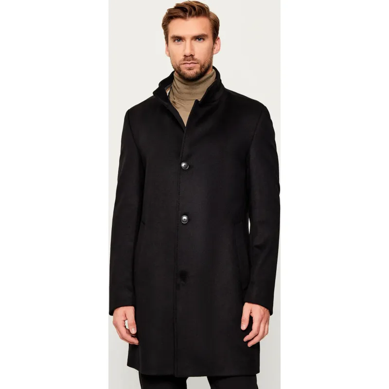 BOSS BLACK Wełniany płaszcz H-Hyde-SU-254 | z dodatkiem kaszmiru