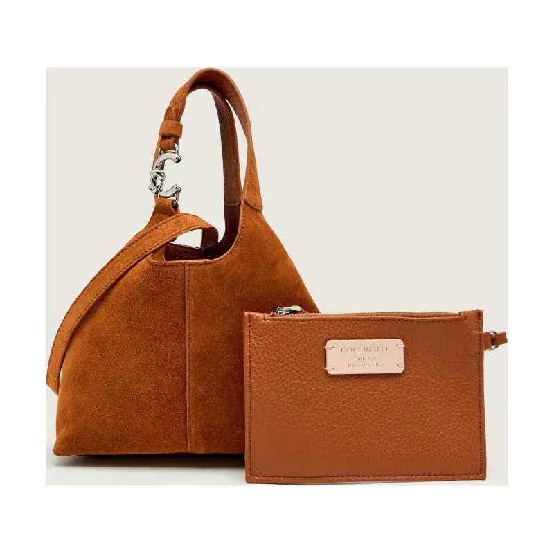 Coccinelle Torebka na ramię + saszetka C-Easy zamsz