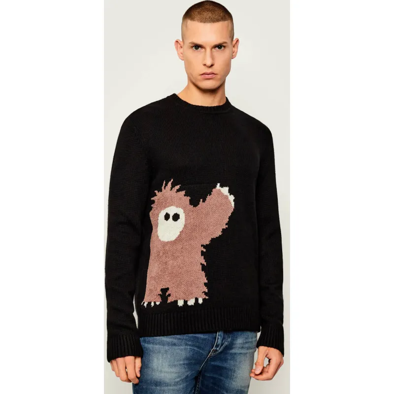 EA7 Sweter | Regular Fit | z dodatkiem wełny i kaszmiru