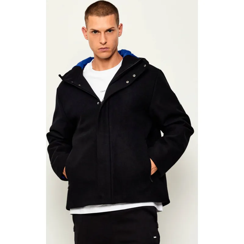 EA7 Płaszcz | z dodatkiem wełny