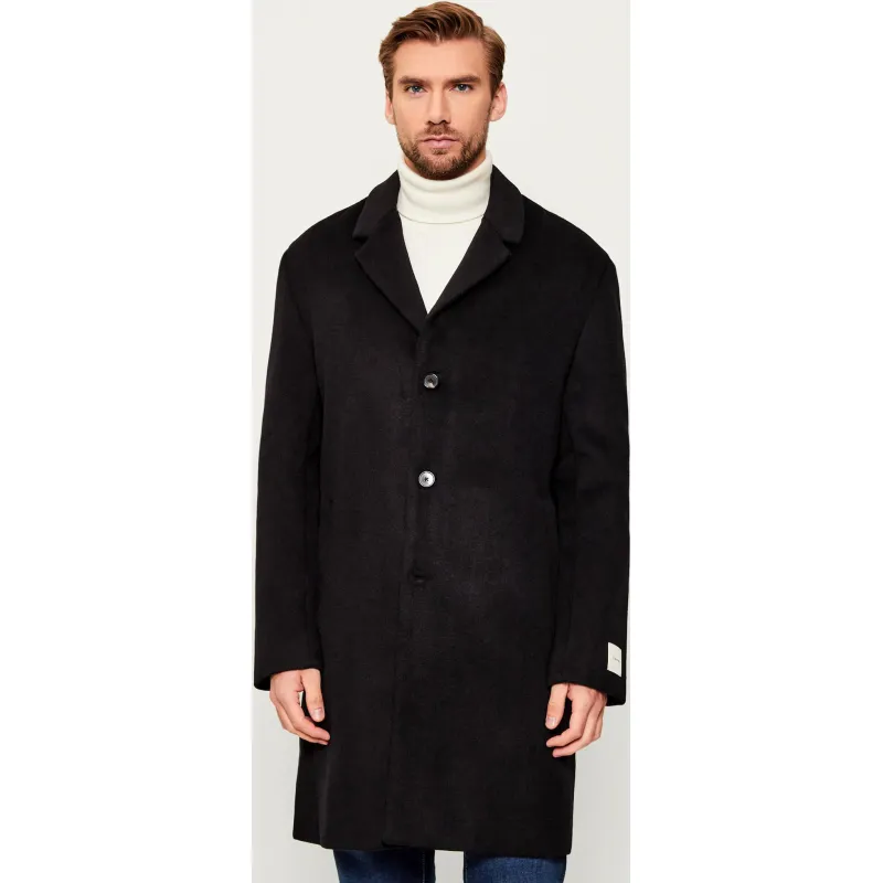 Calvin Klein Wełniany płaszcz