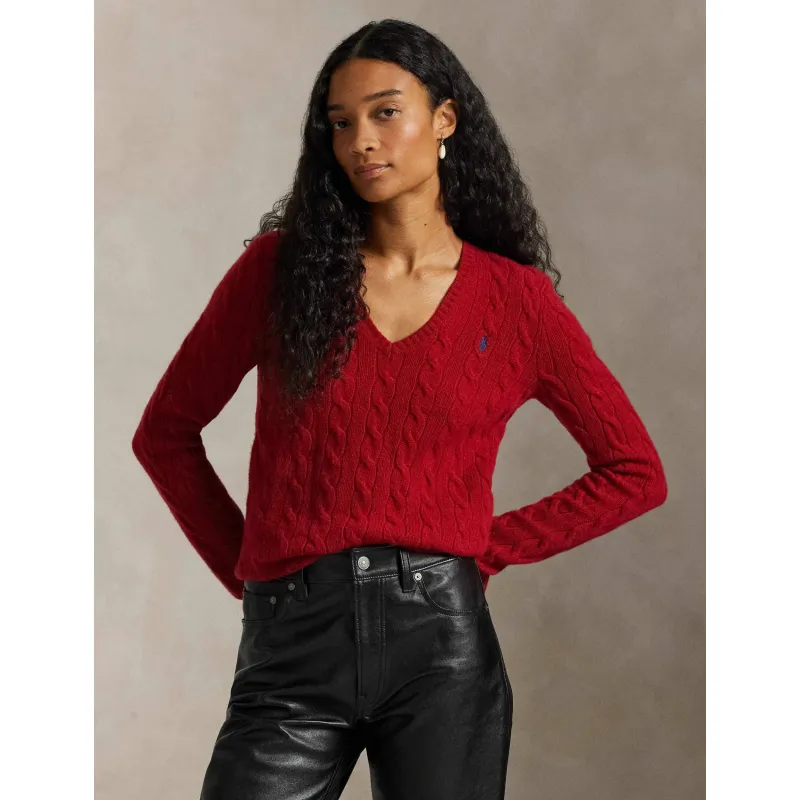 POLO RALPH LAUREN Wełniany sweter KIMBERLY | Slim Fit | z dodatkiem kaszmiru