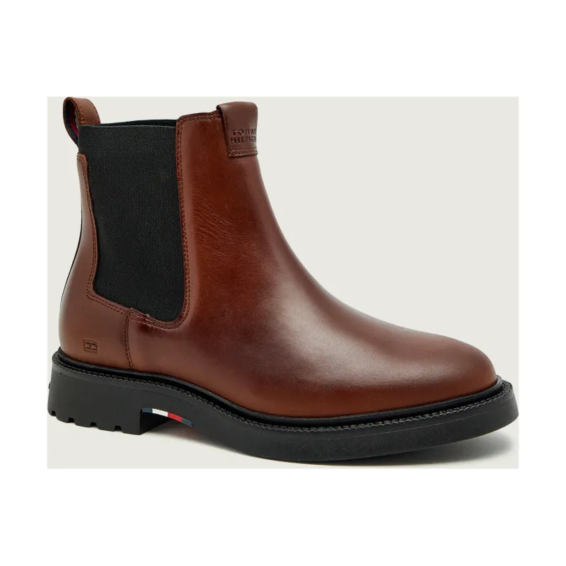 Tommy Hilfiger Skórzane sztyblety