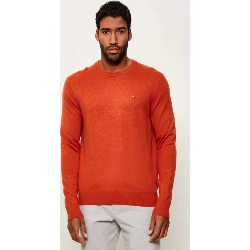 Tommy Hilfiger Sweter Regular Fit z dodatkiem kaszmiru