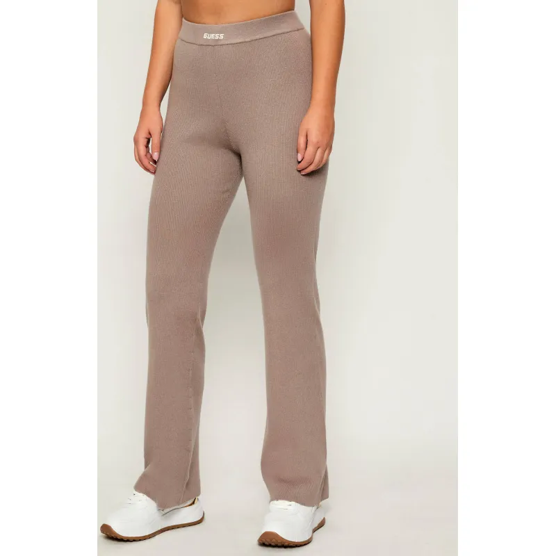 GUESS ACTIVE Spodnie dzianinowe FLAMINIA | flare fit | z dodatkiem wełny