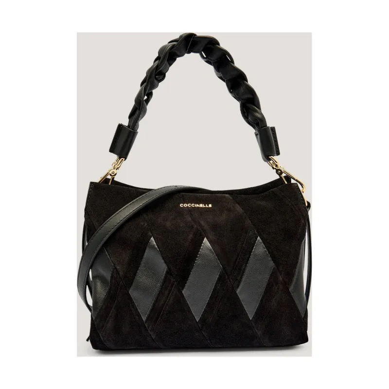 Coccinelle Skórzana torebka na ramię BOHEME NEW GEOMET PATCH