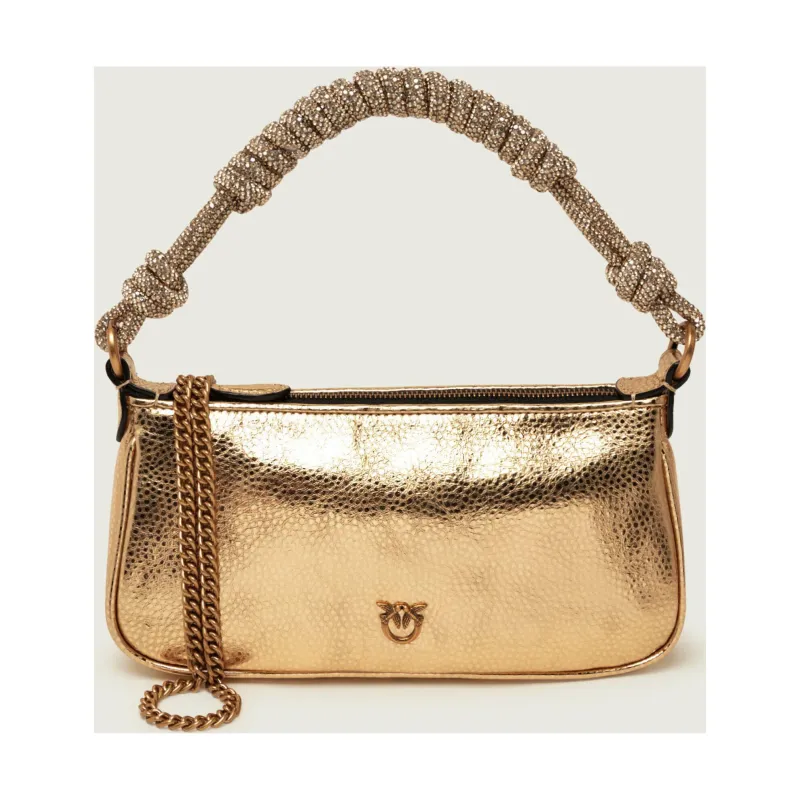 Pinko Skórzana torebka na ramię Mini Half Moon