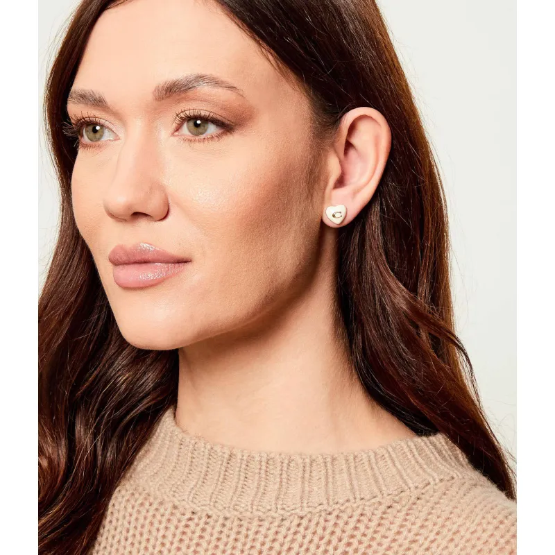 Coach Kolczyki Enamel Heart