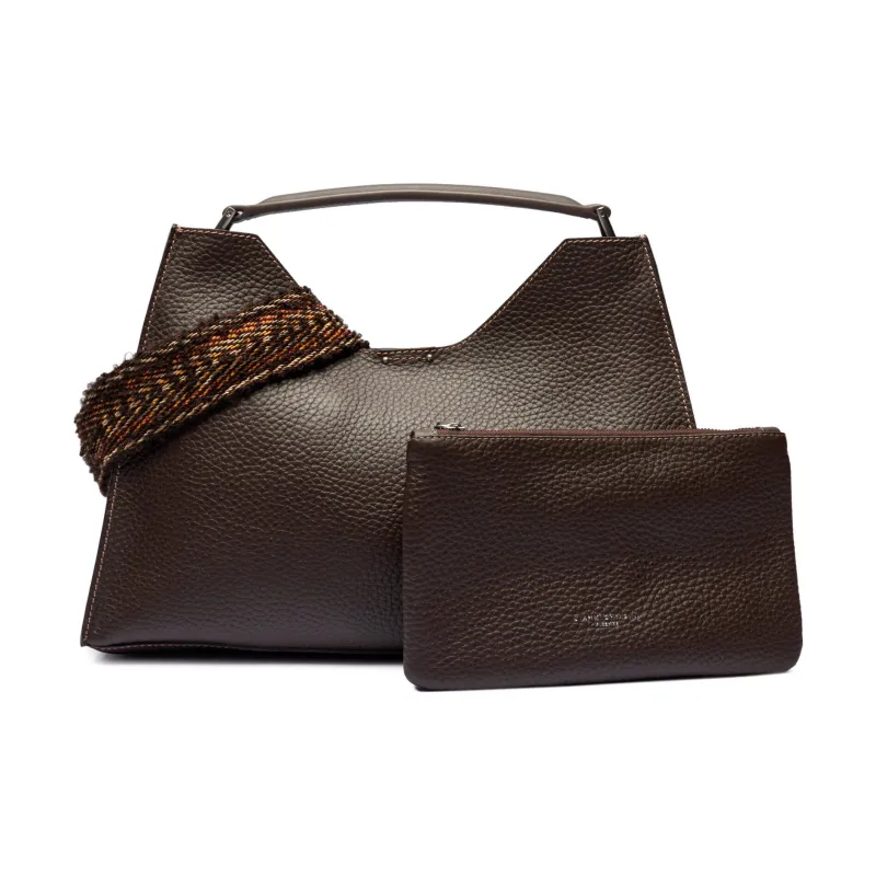 GIANNI CHIARINI Skórzana shopperka + saszetka AURORA