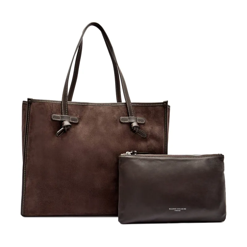 GIANNI CHIARINI Shopperka + saszetka MARCELLA | zamsz