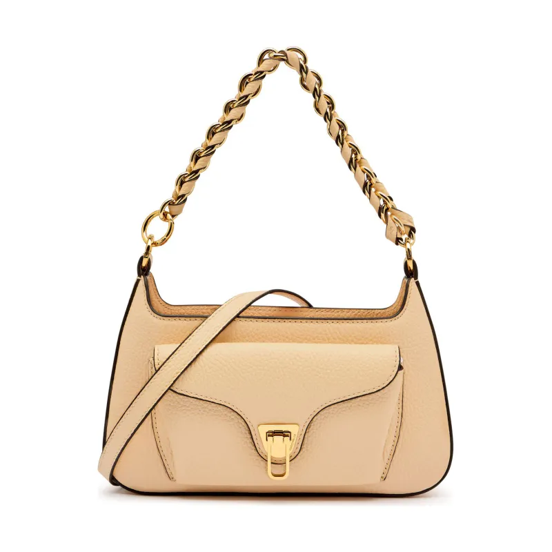 Coccinelle Skórzana torebka na ramię BEAT GENERATIO