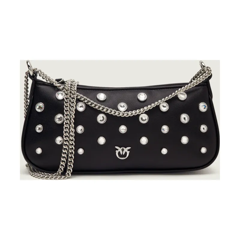 Pinko Skórzana torebka na ramię HALF MOON MINI