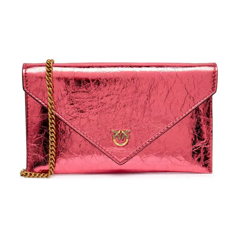 Pinko Skórzana kopertówka FLAT PURSE MINI