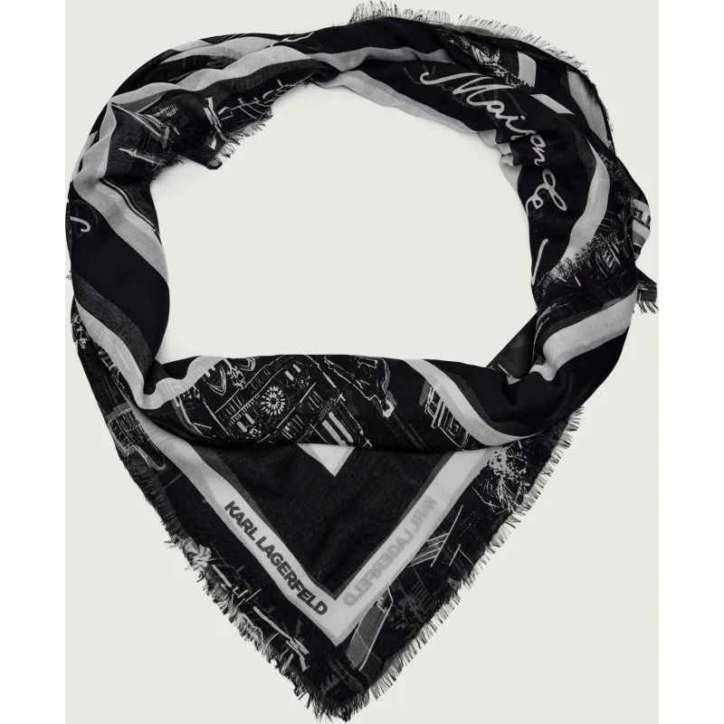 Karl Lagerfeld Chusta K/sketch z dodatkiem jedwabiu