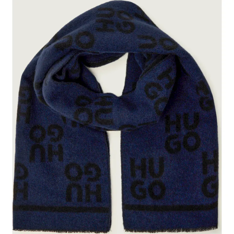 HUGO Wełniany szal Martyn