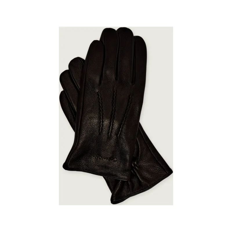 Calvin Klein Skórzane rękawiczki | z dodatkiem wełny