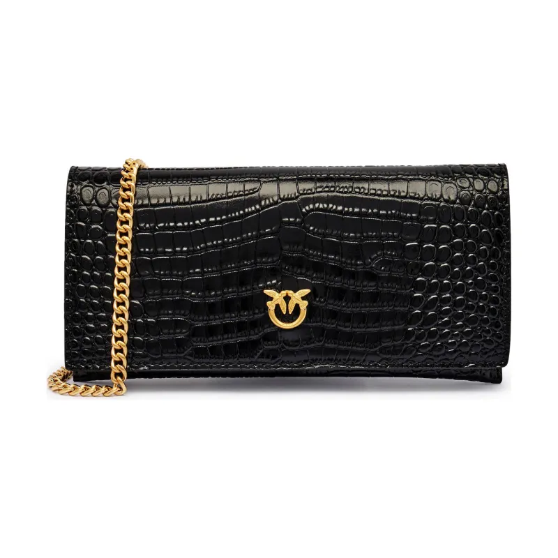 Pinko Skórzana torebka na ramię/portfel FLAT WALLET