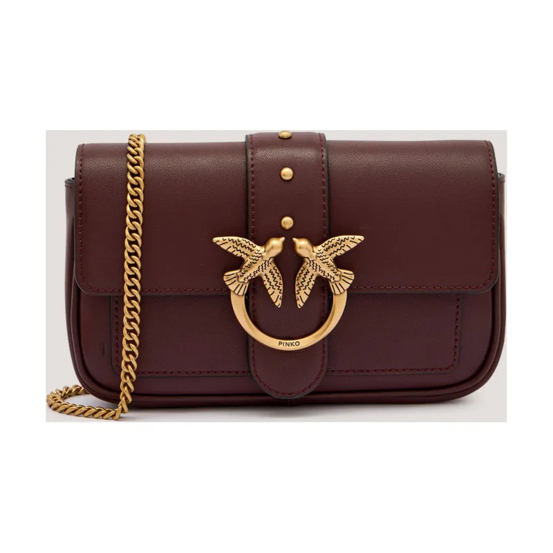 Pinko Skórzana torebka na ramię LOVE ONE POCKET