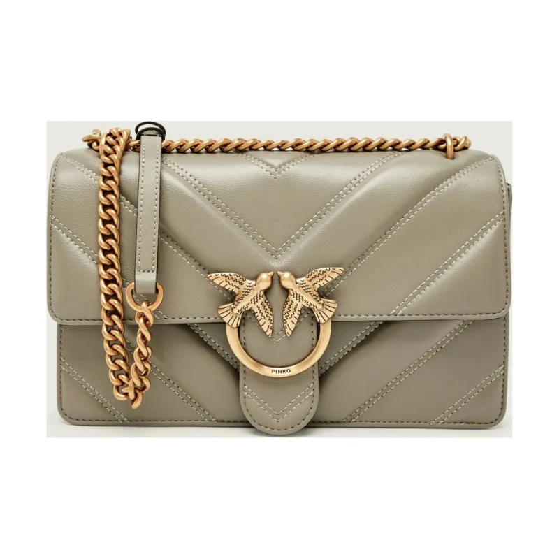 Pinko Skórzana torebka na ramię LOVE ONE CLASSIC LIGHT