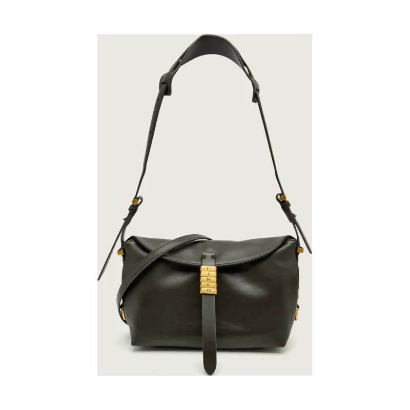 Pinko Skórzana torebka na ramię SADDLE MINI