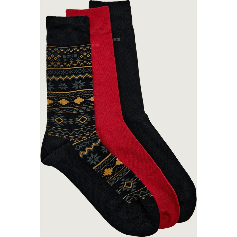 BOSS BLACK Skarpety 3-pack 3PRSGiftset WinterCC