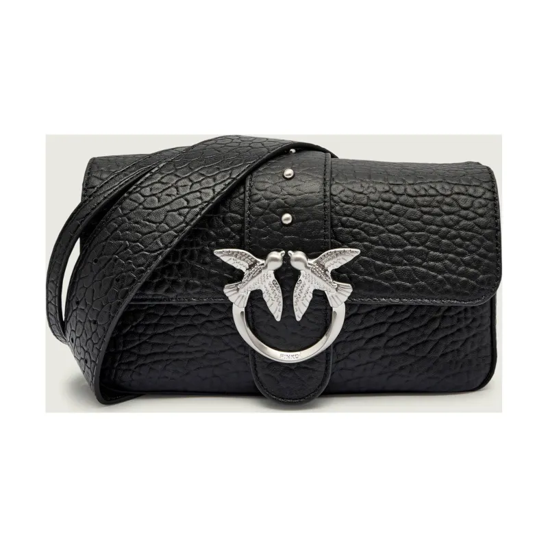 Pinko Skórzana torebka na ramię LOVE ONE MINI SLOUCHY