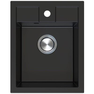 Zlewozmywak jednokomorowy BERG Solo ZHB 19103 Czarny bazalt 40x50