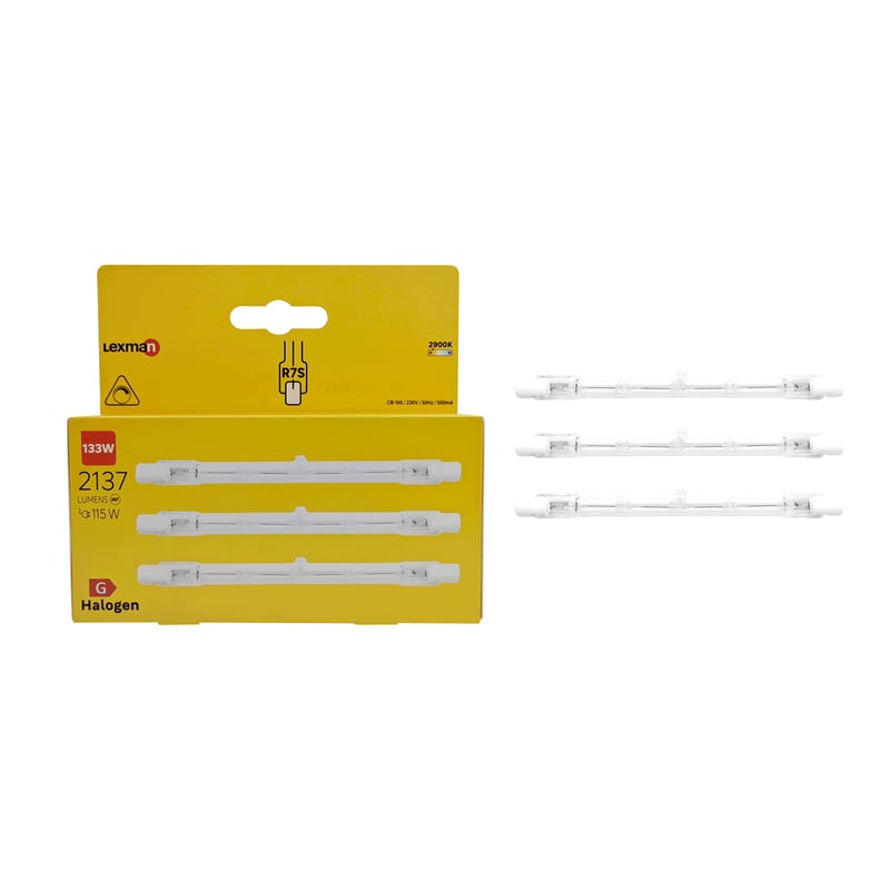 Zestaw 3 żarówek do oświetlenia liniowego LX 3XHAL R7S J118 115W 2137LM 2,9TK LEXMAN