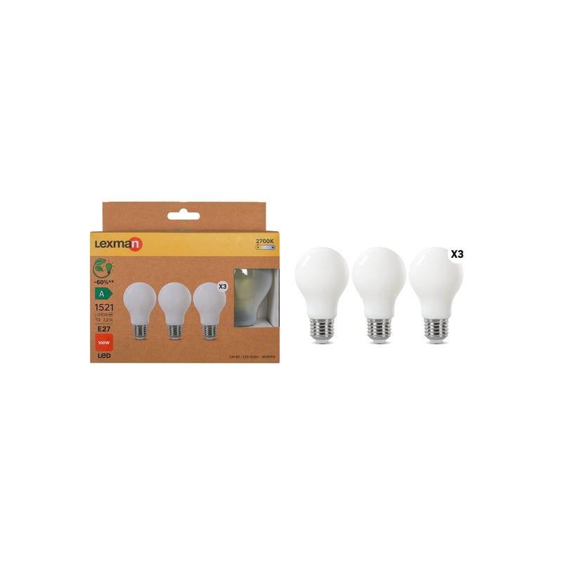 Żarówka E27 biała barwa 2700K 1521 lumenów 17.8W LEXMAN