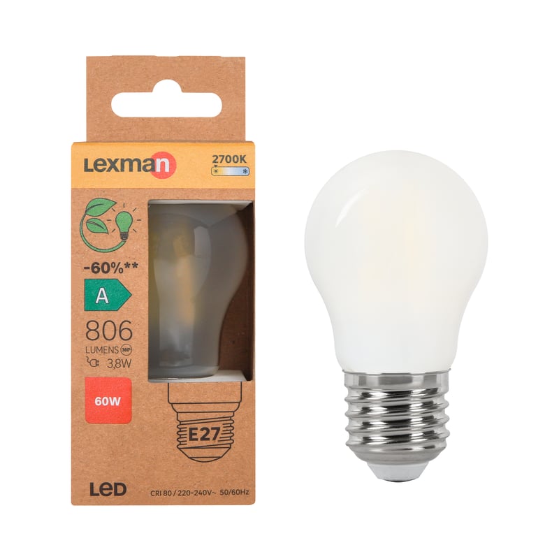 Żarówka E27 2700K 806 lm 3.8W LEXMAN