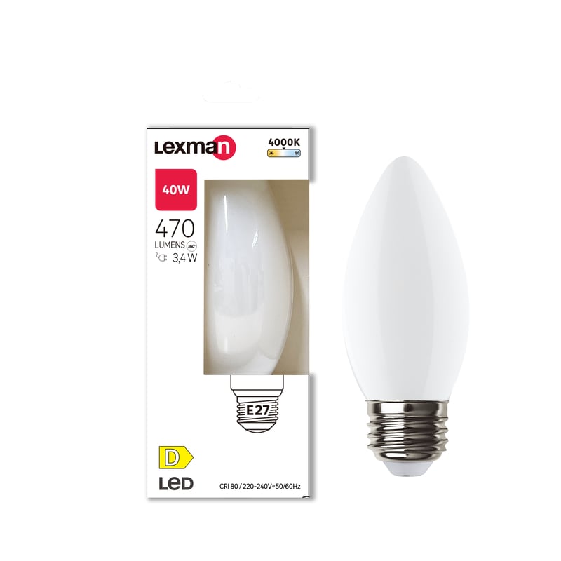 Żarówka LED E27 4000K 470 lm 3.4W LEXMAN