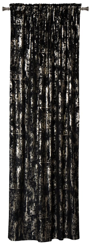 Zasłona Dore czarno-złota 140 x 260 cm na taśmie