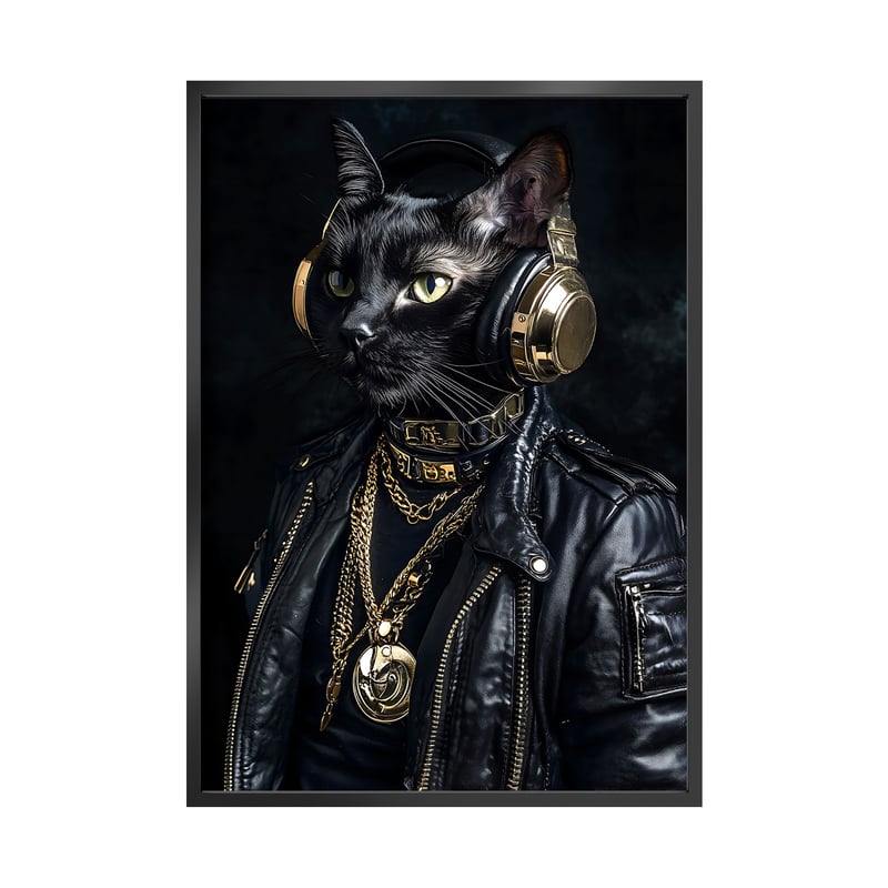 Plakat w ramie Lucien Czarny Kot 50 x 70 cm